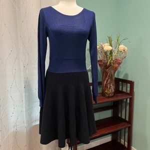 MARC JACOBS Sweater Dress Blue Two-Tone Medium